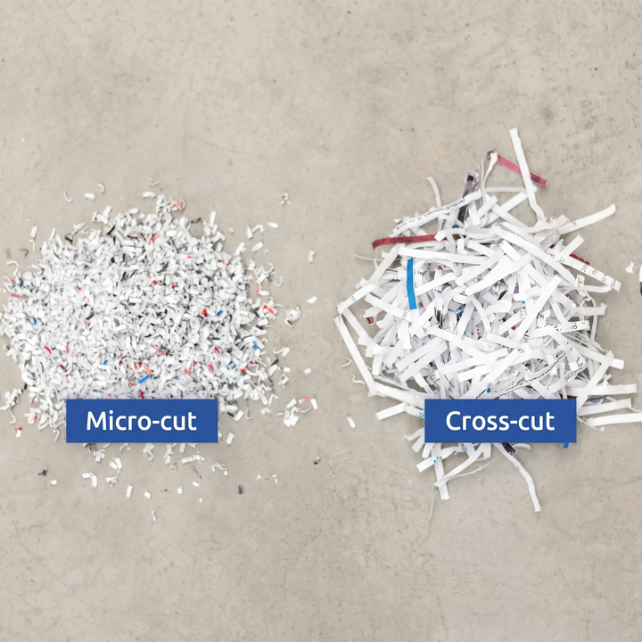 Comparison of strip-cut and micro-cut shredded paper